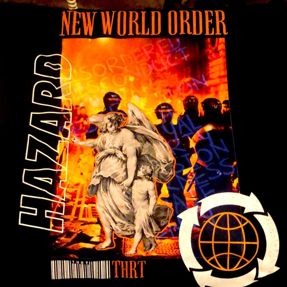 Brand New: THRT T-shirt in black, New World Order